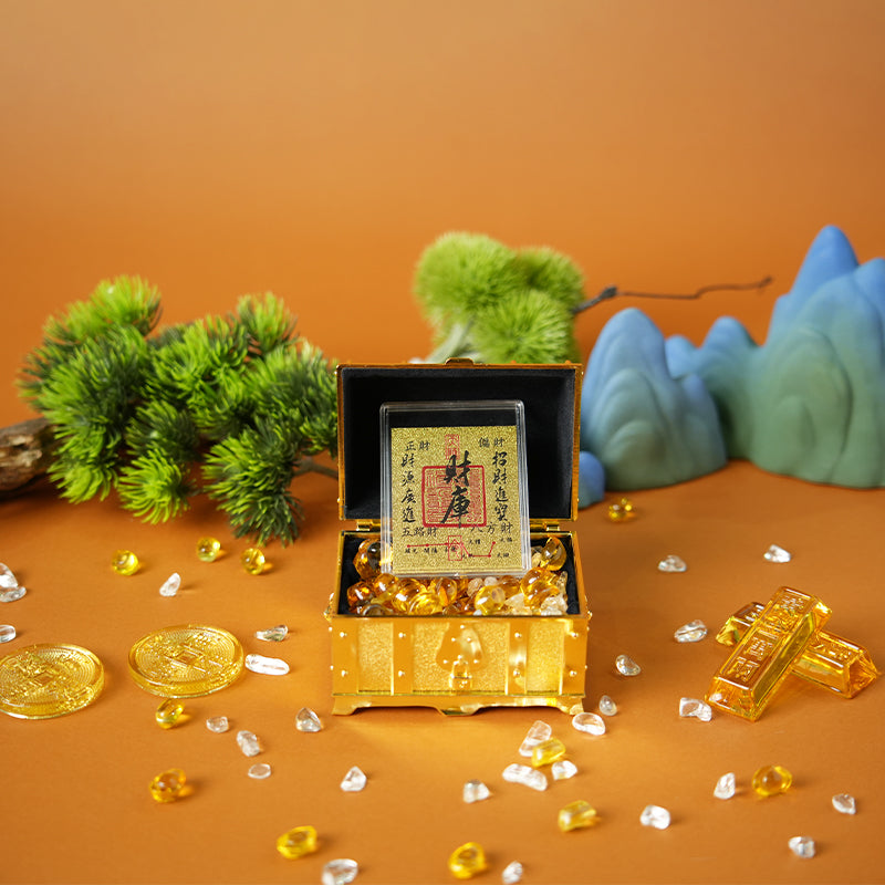黄金万两-合金财库生财有道百宝箱摆件