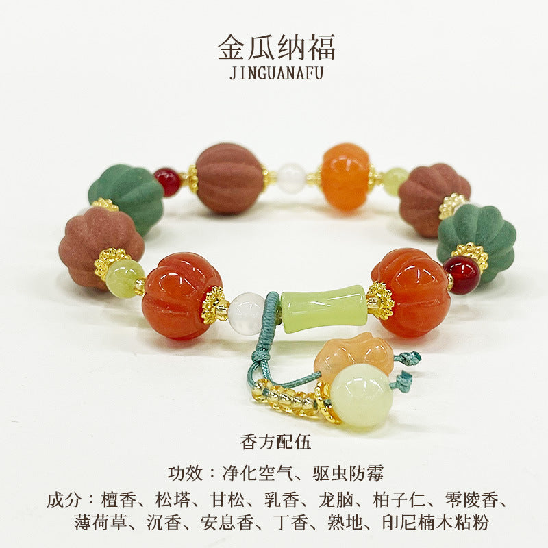 “金瓜纳福”松塔-合香珠手串