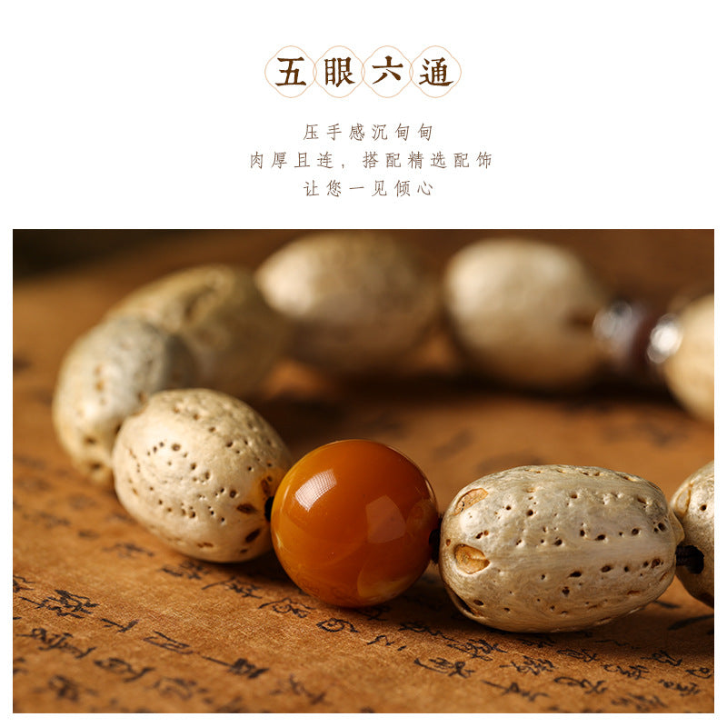 五眼六通菩提子手串，通窍明目，调和不平