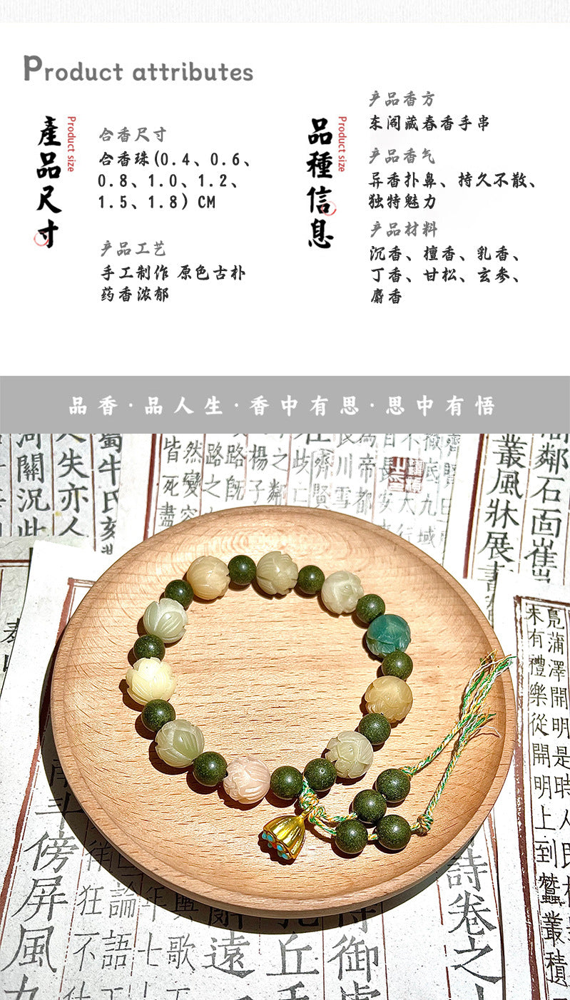 财神莲花菩提-合香珠手串