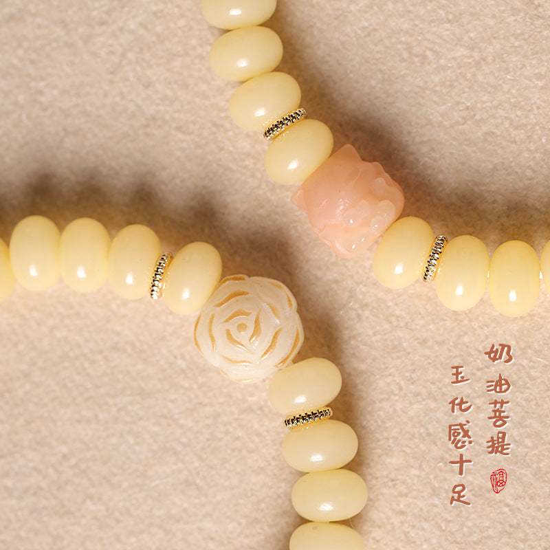 奶油菩提单圈手串