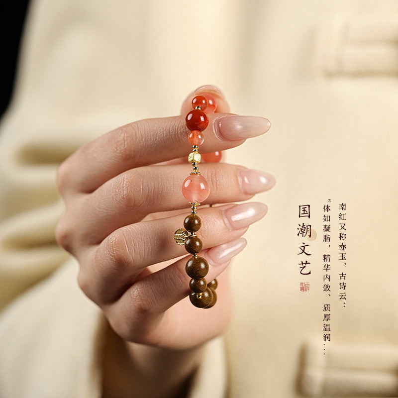 红韵南红玛瑙手串