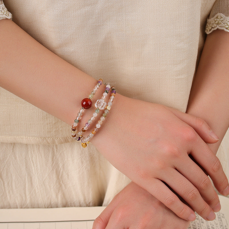 多宝水晶手串-多福好运，清新甜美，吸金体质，自带富贵气场