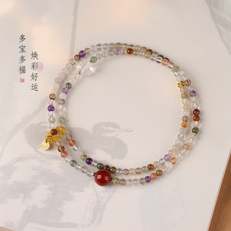 多宝水晶手串-多福好运，清新甜美，吸金体质，自带富贵气场