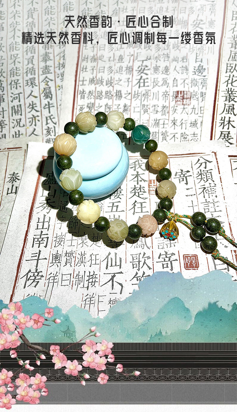 财神莲花菩提-合香珠手串