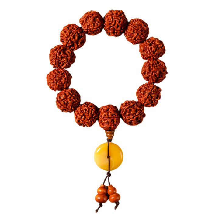 满肉油润红皮大金刚菩提手串